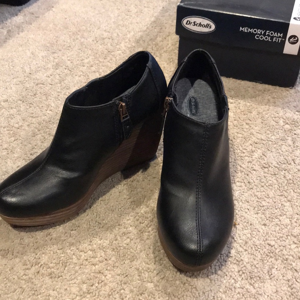 Dr schools memory foam wedge bootie